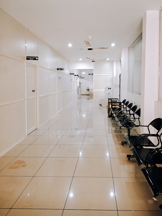Waiting area cleaned as part of clinic cleaning London services