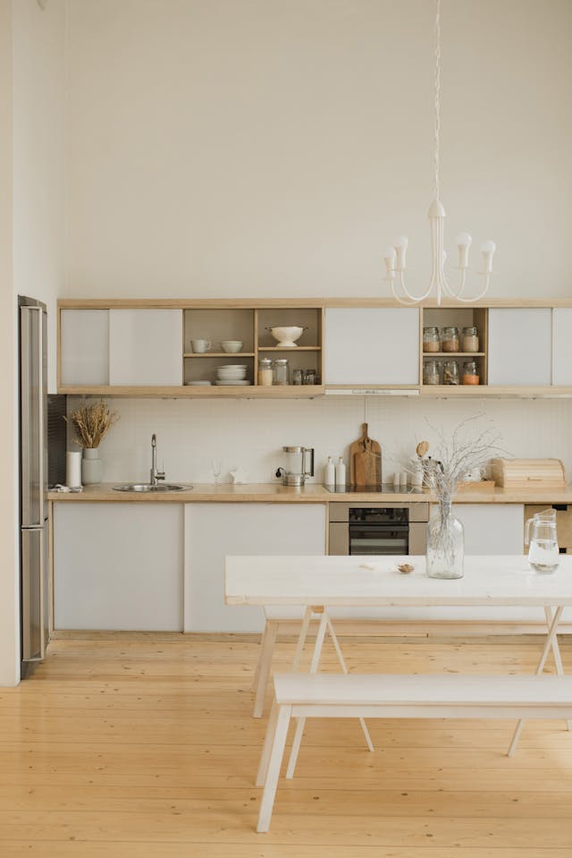 communal kitchen and shared area cleaned in a London office building