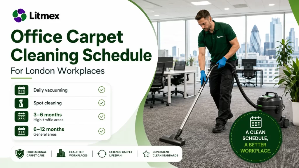 Office carpet cleaning schedule for London workplaces
